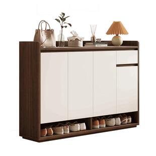 家用入户楼道口走廊实木鞋柜新款2025爆款储物收纳柜靠墙一体鞋架