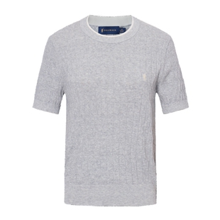 POLOWALK女式短袖针织衫春夏新品百搭简约短款半袖上衣短T