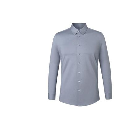 零度尖领长袖免烫衬衫弹力高支纱