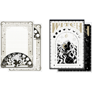 原创设计 | The Witch魔女系列B5拍纸本信纸文件夹收纳袋SAKALAKA