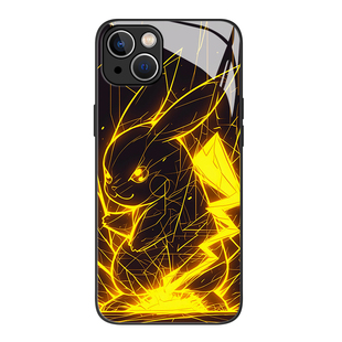 光线皮卡丘适用苹果17手机壳iphone16promax宝可梦15耿鬼14plus套13mini玻璃12新款11高级感x男生8动漫xr/xs