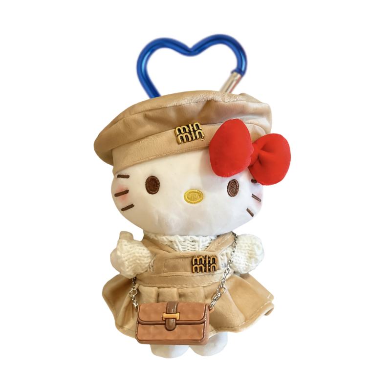正版HelloKitty毛绒公仔包挂件min套装钥匙扣凯蒂猫玩偶挂饰礼物
