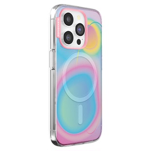 【光晕·手机壳】PopSockets泡泡骚磁吸防摔手机壳苹果iPhone16/15ProMax/Pro 渐变磨砂印花 落日 迷幻 泡沫