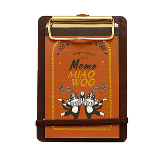 可得优×本子事多迷你小板夹便签本 复古皮质限定喵屋便条本留言 手帐随身记事本