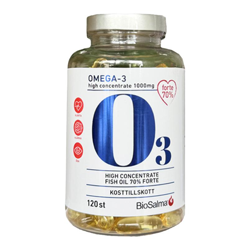 瑞典进口biosalma高含量omega3欧米咖高纯度深海鱼油DHA132粒