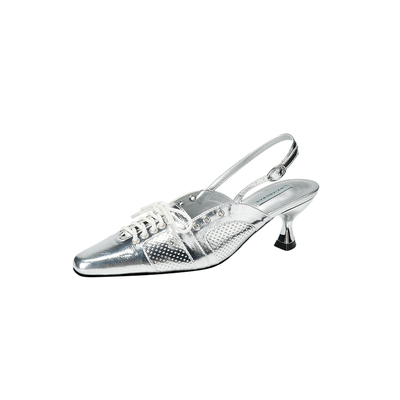 林向晚千禧辣妹Y2K绑带包头凉鞋