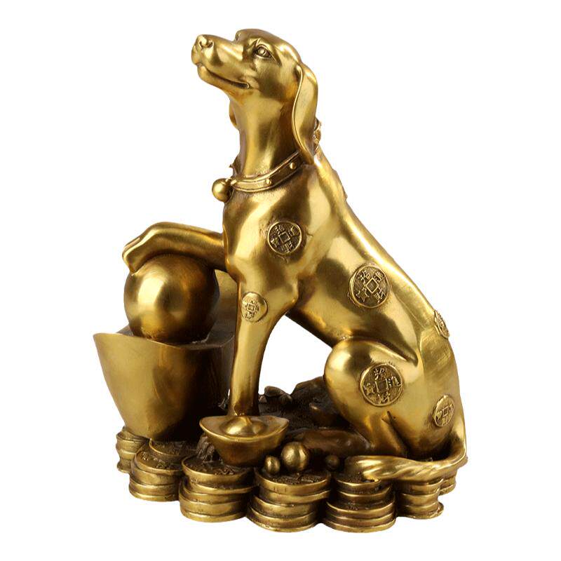 大仕缘金钱属狗旺家来富工艺品