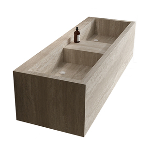 浴室柜岩板无缝一体盆定制卫生间挂墙式洗手池洗漱单双盆尺寸定做