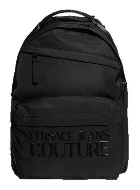 Versace/范思哲男士聚酯纤维金色字母印花双肩背包银泰百货300154