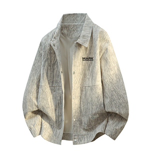 马克华菲新款外套男士春季加绒加厚灯芯绒夹克男款美式复古衣服