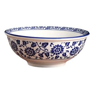 面碗面馆专用青花瓷牛肉拉面碗商用中式陶瓷大号米线米粉羊肉汤碗