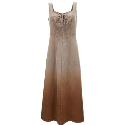 ONLY中长款吊带牛仔连衣裙