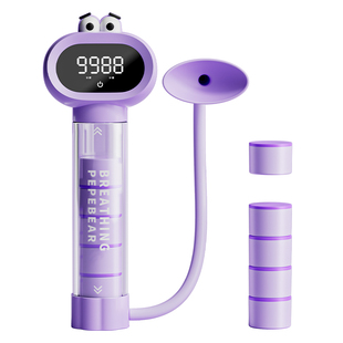 计数呼吸哑铃腹式呼吸训练器负重吹气阻力锻炼肺活量神器男女通用