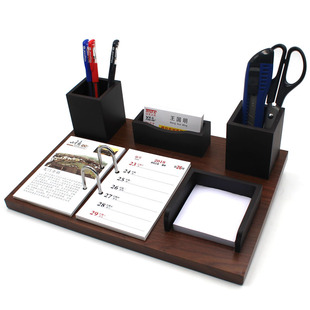 2026年台历架老板办公桌面笔筒摆件记事日历芯简约木质架商务礼品