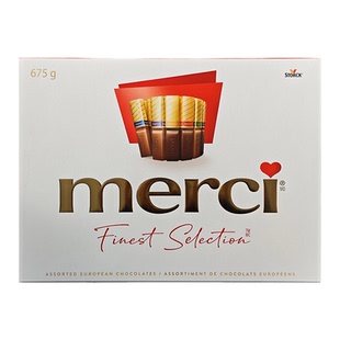 德国进口Merci蜜思口红巧克力什锦混合8种口味54支巧克力礼盒675g