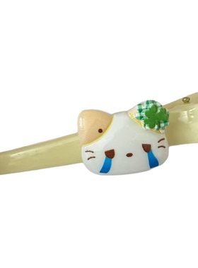 甜美四叶草猫咪鸭嘴夹刘海夹