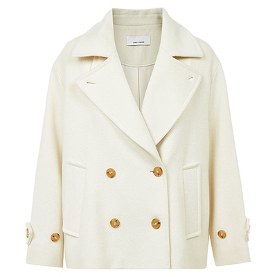 【高智衣橱】朗姿羊毛大衣翻领双排扣气质毛呢外套2025年冬季新款