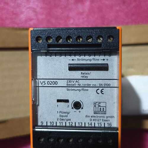 IFM SR0100易福门VS0200/23VDC流量传感器