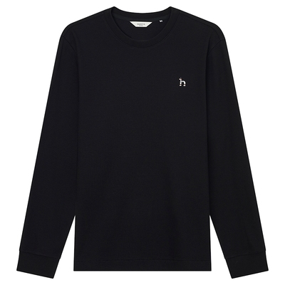 hazzys华夫格圆领卫衣男