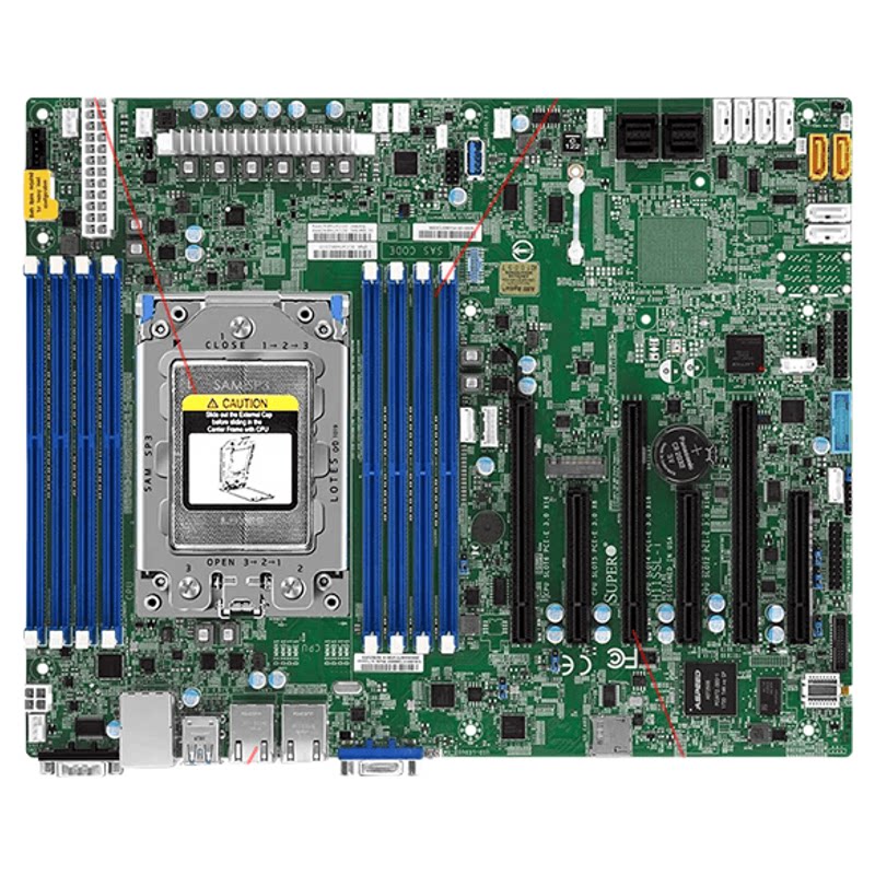 超微 H12SSL-i 主板/H11SSL-i台式机服务器主板3647针PCIE4.0接口