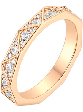 GXIAOXIAO百搭满镶菱形戒指