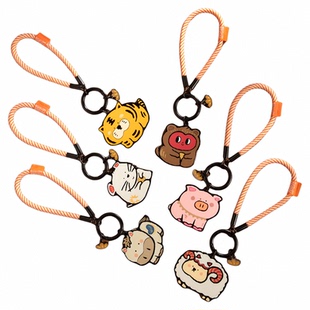 【大美术馆】十二生肖金属可爱挂件包包挂绳钥匙扣创意女生日礼物