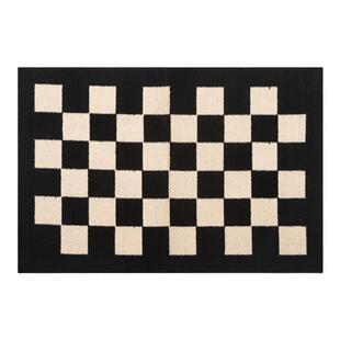 Texdream态度 棋盘格地垫 复古家用进门除尘耐磨耐脏玄关门店地毯