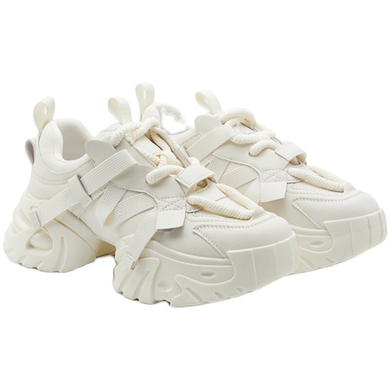 【王小毒】自由如风●5.5厚底老爹鞋女增高轻便不规则条带休闲鞋