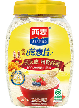 西麦纯燕麦片快煮1kg大颗粒不甜