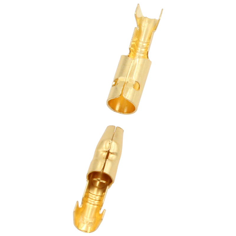 汽车对插端子+阻燃护套 直径4MM 子弹头公母接插件电线接头 30套