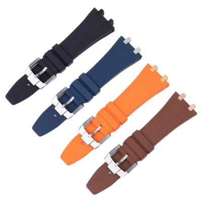 原装款编织氟橡胶表带男15202适用AP爱彼15400 15500 26240 26331