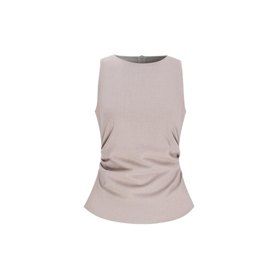 2026春季显瘦收腰无袖开衩套装女