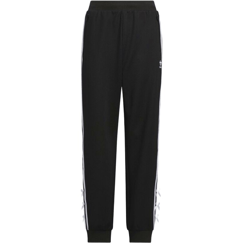 adidas阿迪达斯三叶草女大童三条纹运动休闲针织收口长裤HY2195