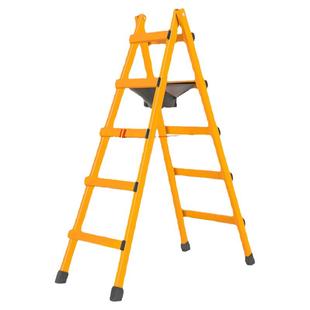 步步稳家用梯子折叠加厚碳钢行走人字梯木工装修吊顶工程专用楼梯