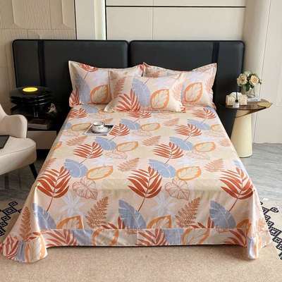 纯棉磨毛床单单件1.2/1.5/1.8/2m床品春秋加厚单双人全棉布被单子