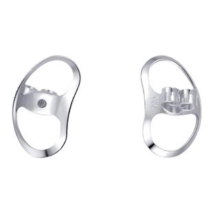 S925纯银大耳堵耳背耳钉后塞支撑耳垂太重耳环固定马贝防耳环歪斜