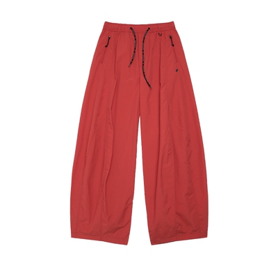 半圆原创设计女装2026春季[运动]宽松结构分割感气球休闲裤子女