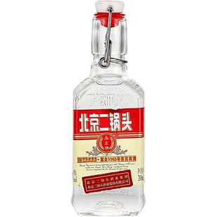 出口小方瓶牌北京二锅头小红标42度清香型白酒200ml官方旗舰