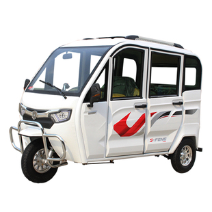 新款燃油三轮车摩托车客运全封闭带棚家用老年人残疾人汽油代步车