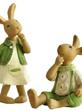 摆设摆件田园风格创意礼品兔子