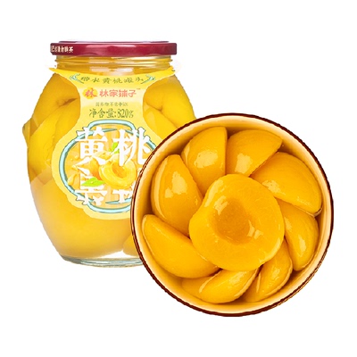 林家铺子大瓶黄桃水果罐头820g×1瓶