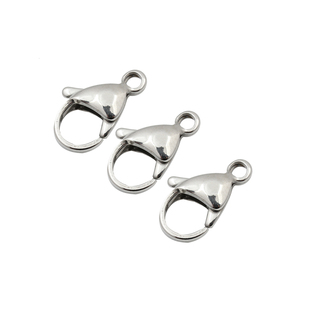 304钛钢不锈钢龙虾扣不褪色不生锈扣子手链扣 diy项链配件链条扣