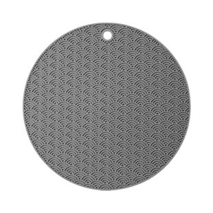 新中式复古硅胶隔热锅垫实木桌圆形垫厨房防烫垫方形垫灰色砂锅垫