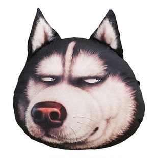 哈士奇抱枕空调被毛绒玩具生日礼物男搞怪二哈狗搞笑狗头沙雕玩偶