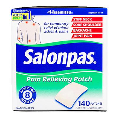 美国进口 SALONPAS撒隆巴斯镇痛膏药关节颈肩舒缓肌肉疼痛 140贴