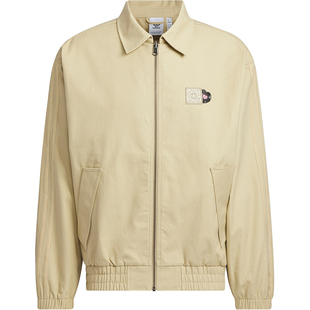 Adidas/阿迪达斯官方正品三叶草男女款宽松休闲翻领外套JE3490