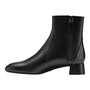 SW VIVIENNE 35 ZIP BOOTIE 秋冬优雅梯形粗低跟侧拉链短靴女靴