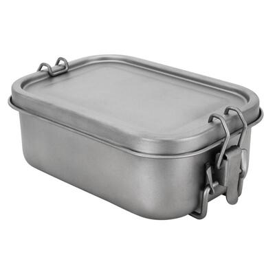 纯钛方饭盒餐盒餐具可携带饭盒