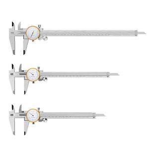 保联带表卡尺0-300mm高精度0-150-200不锈钢工业级油代表游标卡尺