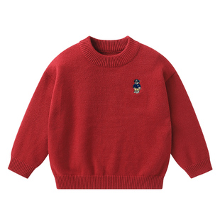 男童新年款毛衣秋冬加厚针织衫2025新款童装冬装宝宝小童冬季上衣